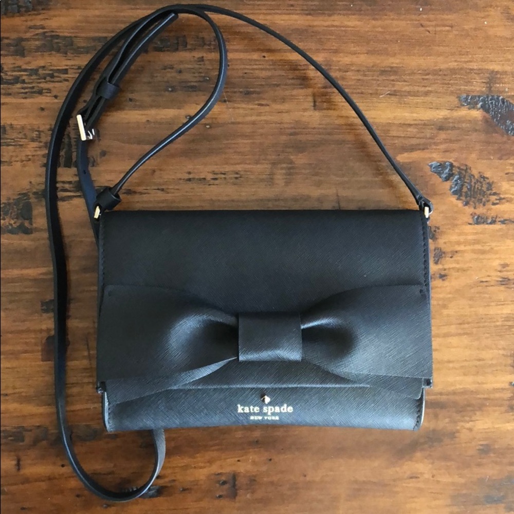 ✨♠️ KATE SPADE ♠️✨ BLACK CROSSBODY CLUTCH